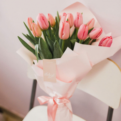 Букет "Розовые тюльпаны"