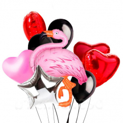 Букет из шаров "Прекрасный фламинго"